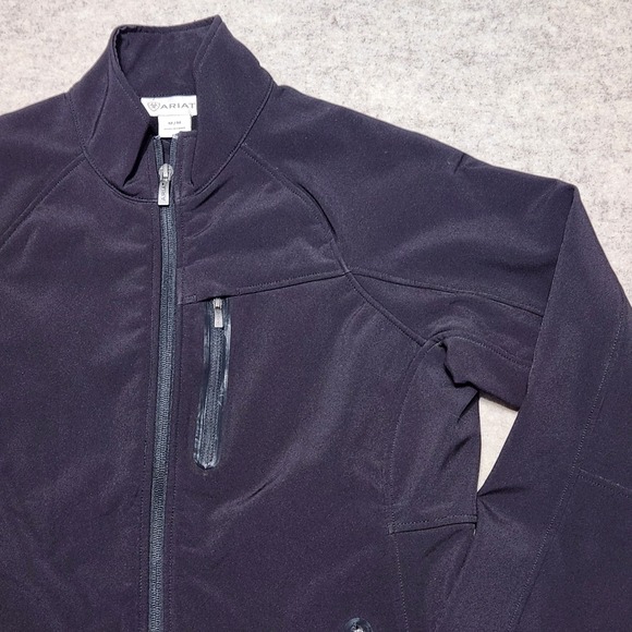 Ariat Womens Jacket Size M Medium Full Zip Black Softshell Athletic - Picture 3 of 6